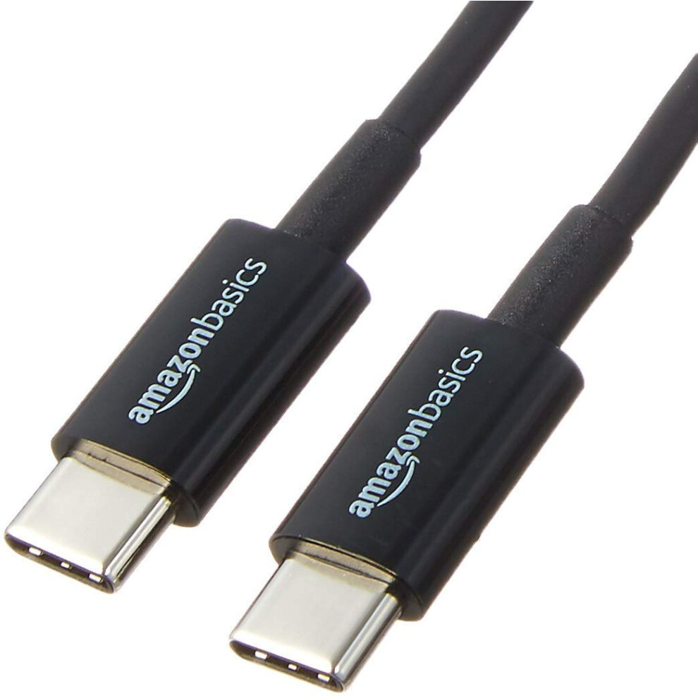 USB-C to USB-C 2.0 Fast Charger Cable, 480Mbps Speed, USB-IF Certified, for Apple iPhone 15, iPad, Samsung Galaxy, Tablets, Laptops, 0.9 m, Black