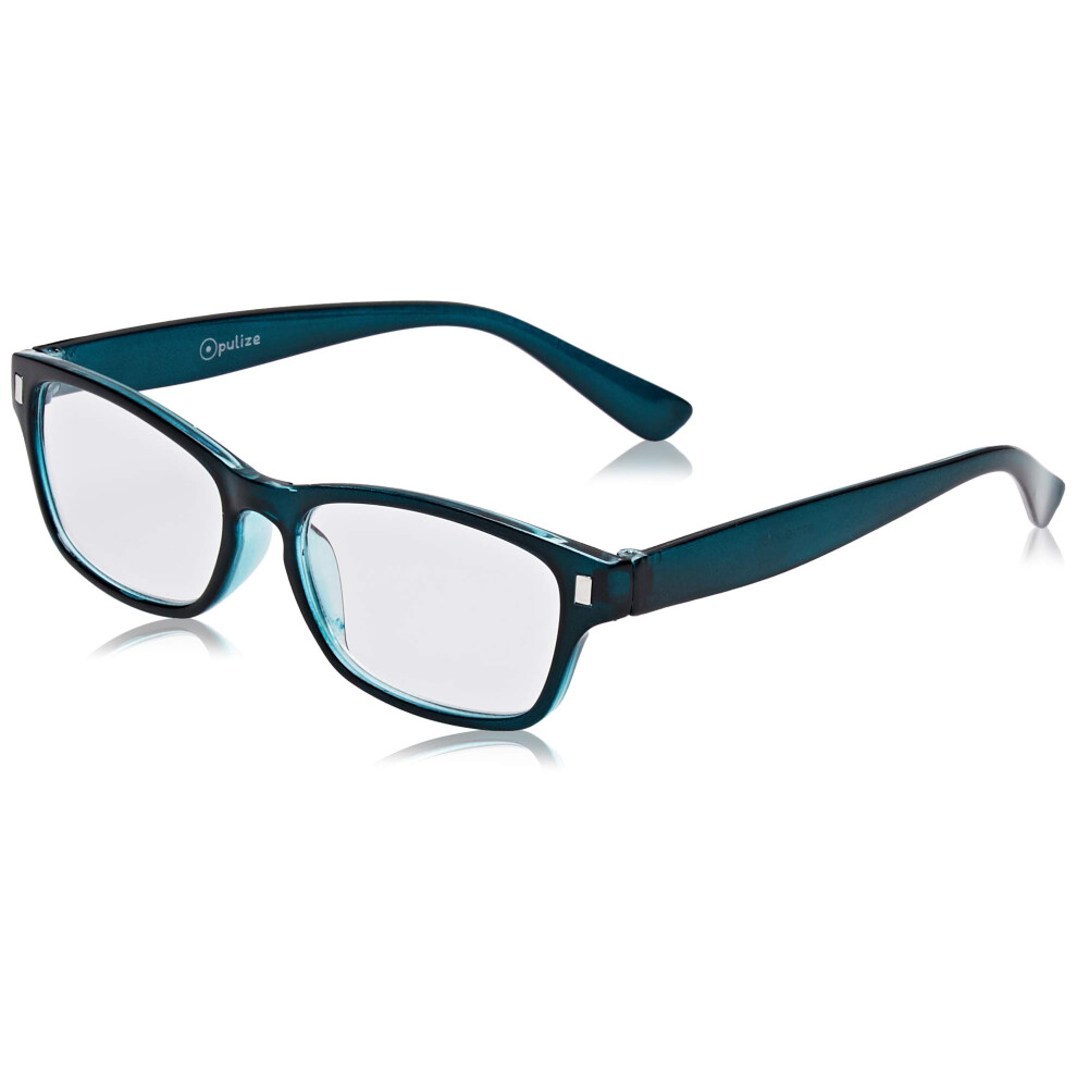 Opulize The Reading Glasses Company Aquamarine Readers Value 2 Pack Mens Womens Rr77-Q +1.50