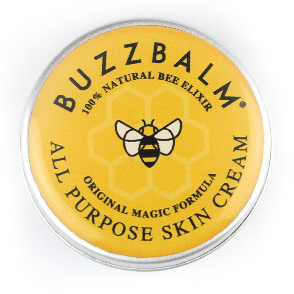 Buzzbalm Natural Dry Skin Cream Moisturiser - Ideal For Problem Very Dry Skin Conditions (8.5G)