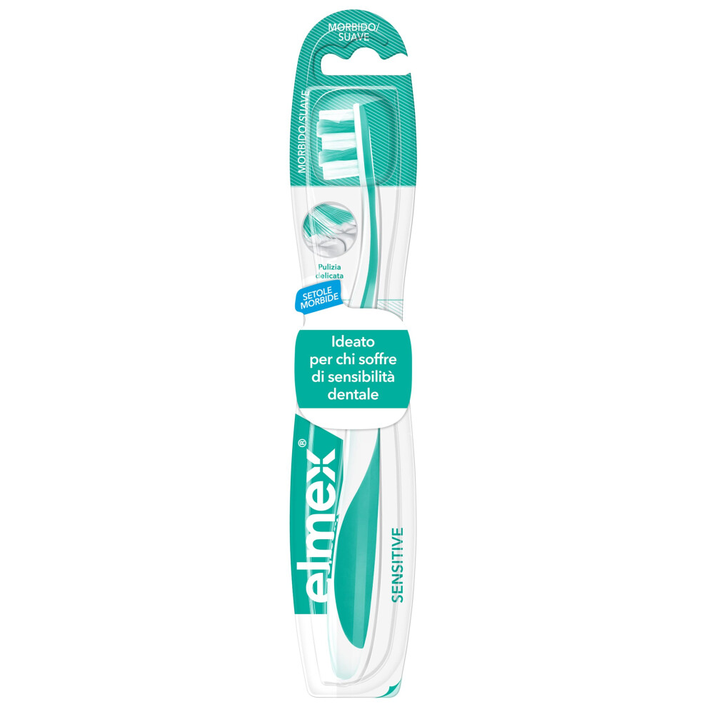 Elmex Sensitive Toothbrush For Sensitive Teeth Soft Bristles Ergonomic Handle