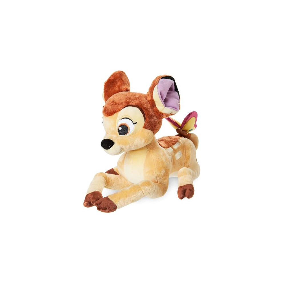 Official Bambi Medium Soft Toy for Kids, 28cm/11â, Plush Character Figure with 3D Butterfly on Tail and Embroidered Details, Suitable for Ages 0+