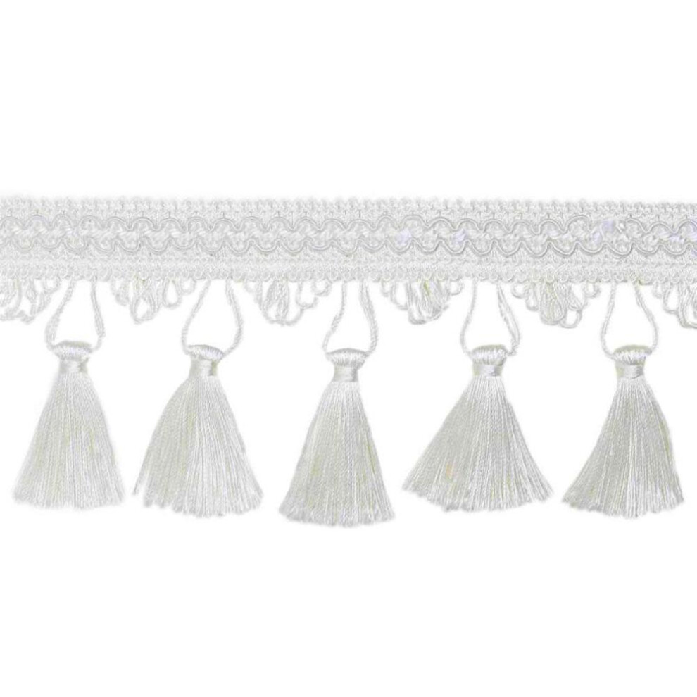 (white) Long Gold Sewing Tassel Fringe Lace For Home Accessories Trim Curtain Thread Decorative Diy Fabric Webbing Tassle Cotton Fringes