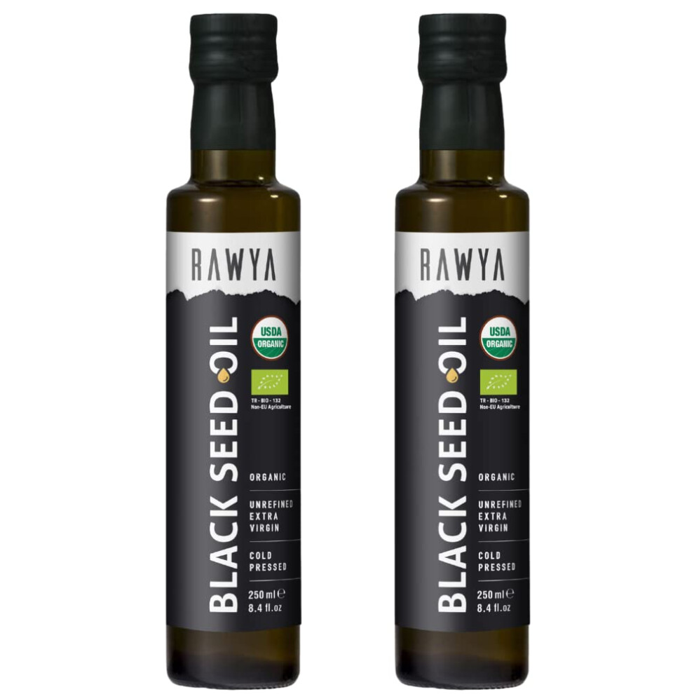 RAWYA Organic Cold-Pressed Black Seed Oil 250ml, Turkish Black Cumin (Kalonji... - Image 2