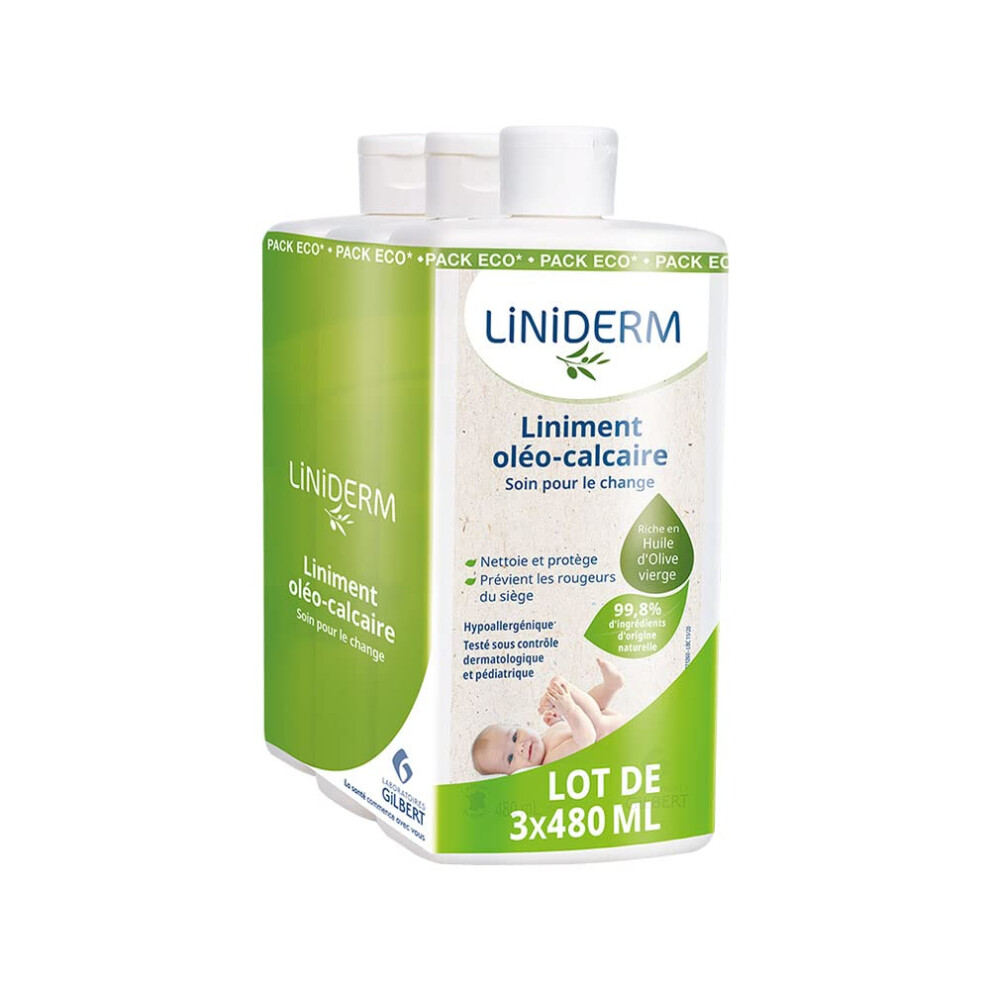 Liniderm Oil - Limestone Liniment, 480ml (3 bottles)