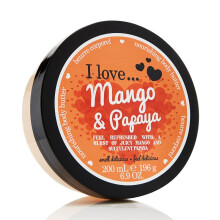 Mango & Papaya Body Butter, 87% Naturally Derived Ingredients, Shea Butter & Coconut Oil for Soft, Hydrated Skin, Moisturizing & Lightly Scented,