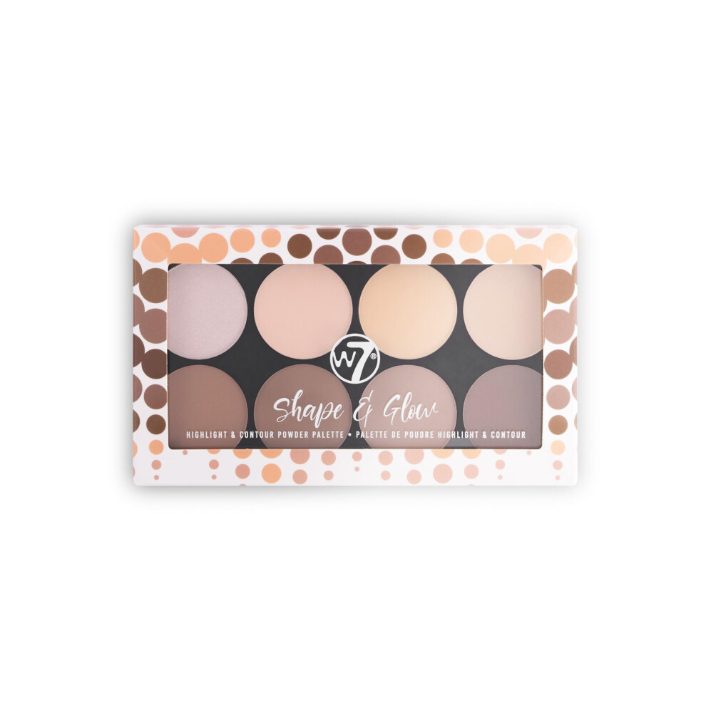 Shape & Glow Highlight & Contour Powder Palette - Professional 8 Shade Face Makeup Palette