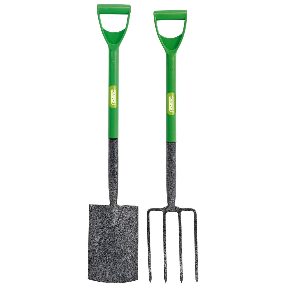 Garden Tools Set - 2 Piece |Carbon Steel Garden Fork and Spade |Gardening Hand Tools Set |"Y-dee" Handle | 16566