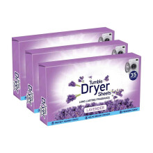 Lavender Tumble Dryer Sheets | for Long Lasting Fragrance and Softness Protection Against Static Help Reduce Creases Freshness Fabric | Pack of 3
