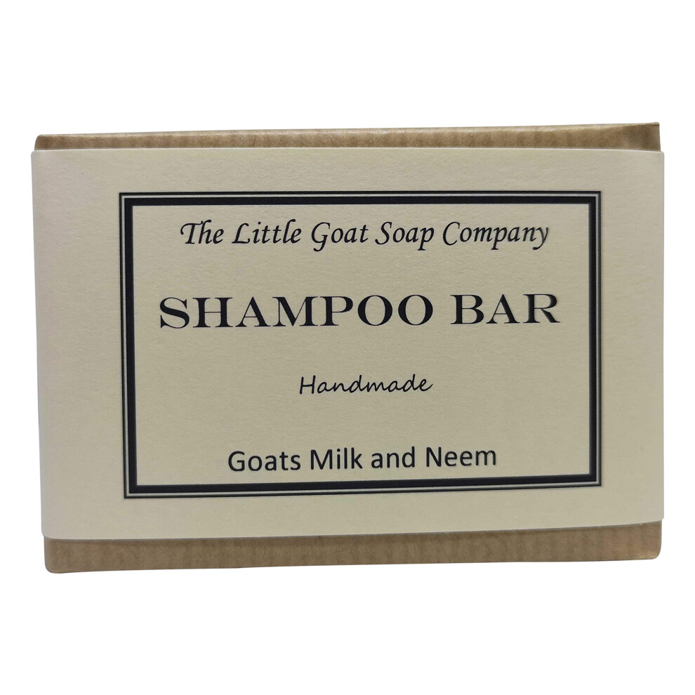 The Little Goat Soap Company Shampoo Bar - Goats Milk And Neem Oil, Eczema, Psoriasis, Seborrhoeic Dermatitis,100 G