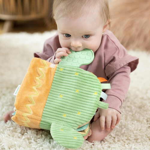 Ingenuity Ingenuity Calm Springs Soft Teething Activity Book - Multi-Texture Crinkle, Teether, Numbers, Mirror, Unisex, 0-36 Mnd 2