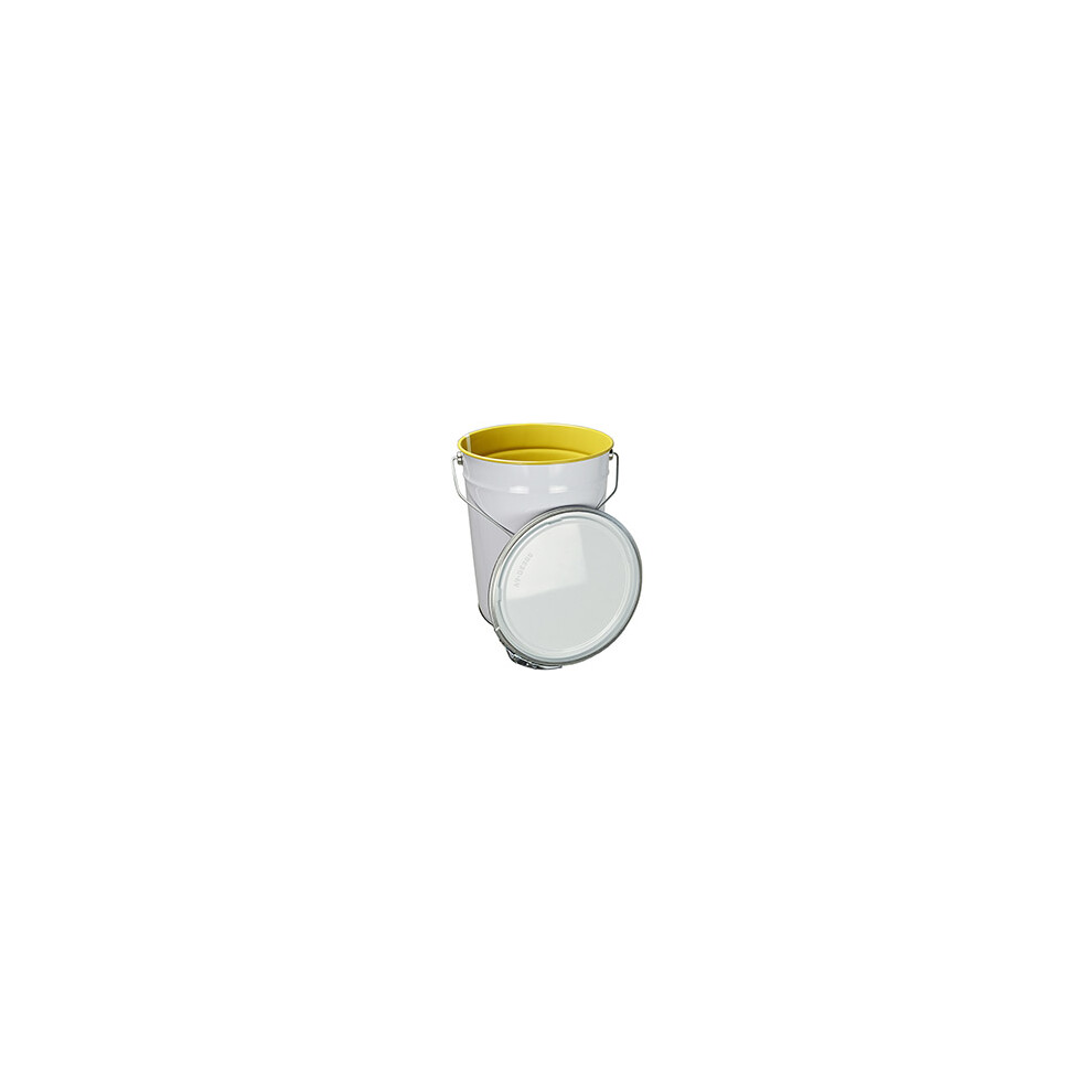(50) 5 Litre Metal Pails Buckets With Lids Lacquered Interior 5060962234993