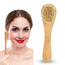 Facial Cleansing Brush, Face Scrub Brush, 1.1 * 5.7 * 1.1in Face Brush Face Scrubber, Wood Face Brush Dry Facial Brush Lightweight Soft Body