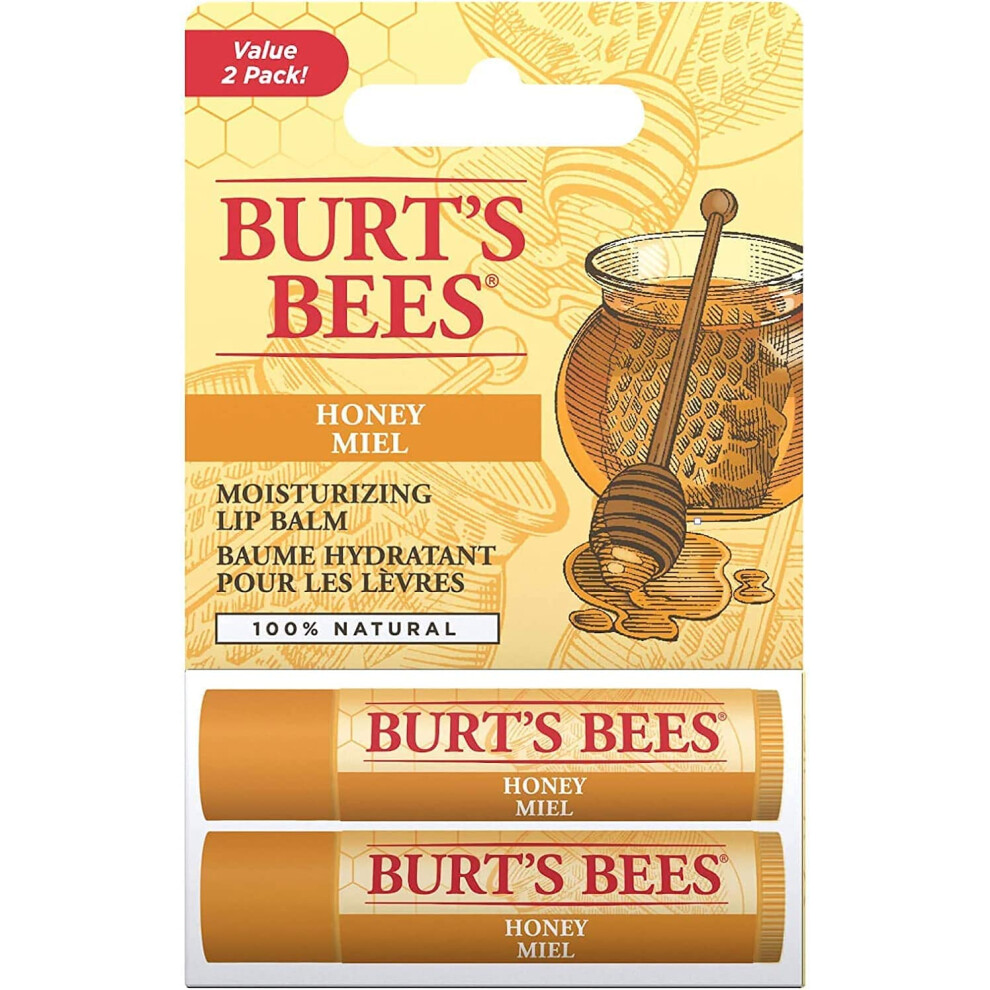 Lip Balm Multipack, Chapstick Lip Balms With Honey & Beeswax, Duo Value Pack, 2x4.25g