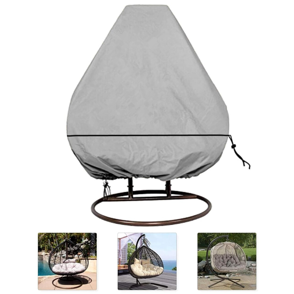 Honcenmax Upgrade Patio Hanging Chair Cover - Cocoon Egg Chair Cover - For Rattan Wicker Swing Seat Chair - Waterproof Furniture Protective Cover - For Double
