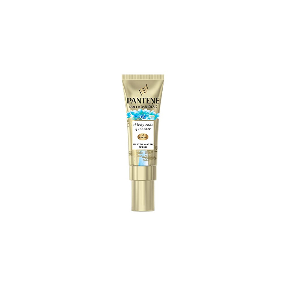 Pantene Hydra Day Hair Serum, For Dry Damaged Hair, Leave-In Hair Treatment, 70Ml, Milk To Water Serum Thirsty Ends Quencher With Biotin And Baobab Essence,