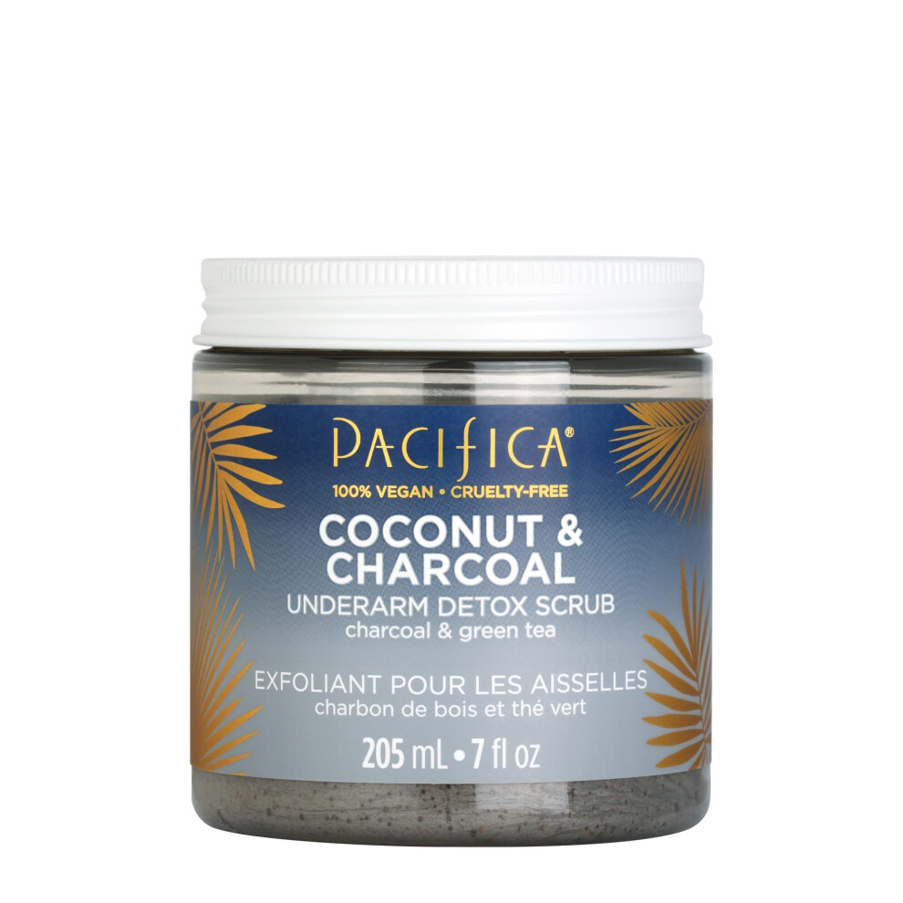 Underarm Detox Scrub - Coconut and Charcoal for Women 7 oz Scrub, Gray