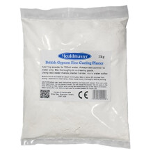 Mould Master British Gypsum Fine Casting Plaster 1Kg, White, 20 x 15 x 1 cm