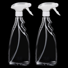 2 Pcs Transparent Empty Fine Mist Plastic Spray Bottle 500Ml Water Spray Bottle For Gardening Cleaning Air Freshening Hair Sprayer