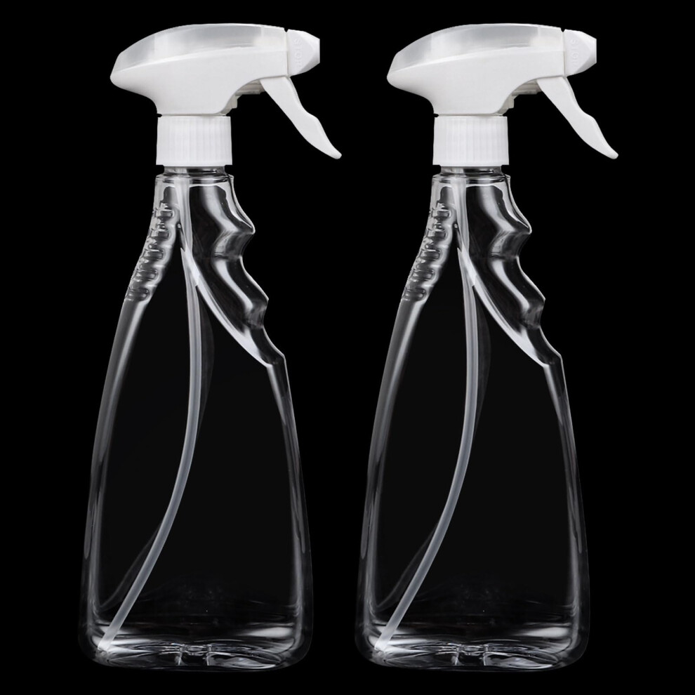2 Pcs Transparent Empty Fine Mist Plastic Spray Bottle 500Ml Water Spray Bottle For Gardening Cleaning Air Freshening Hair Sprayer-image-OPC-PFSRFYS-NEW