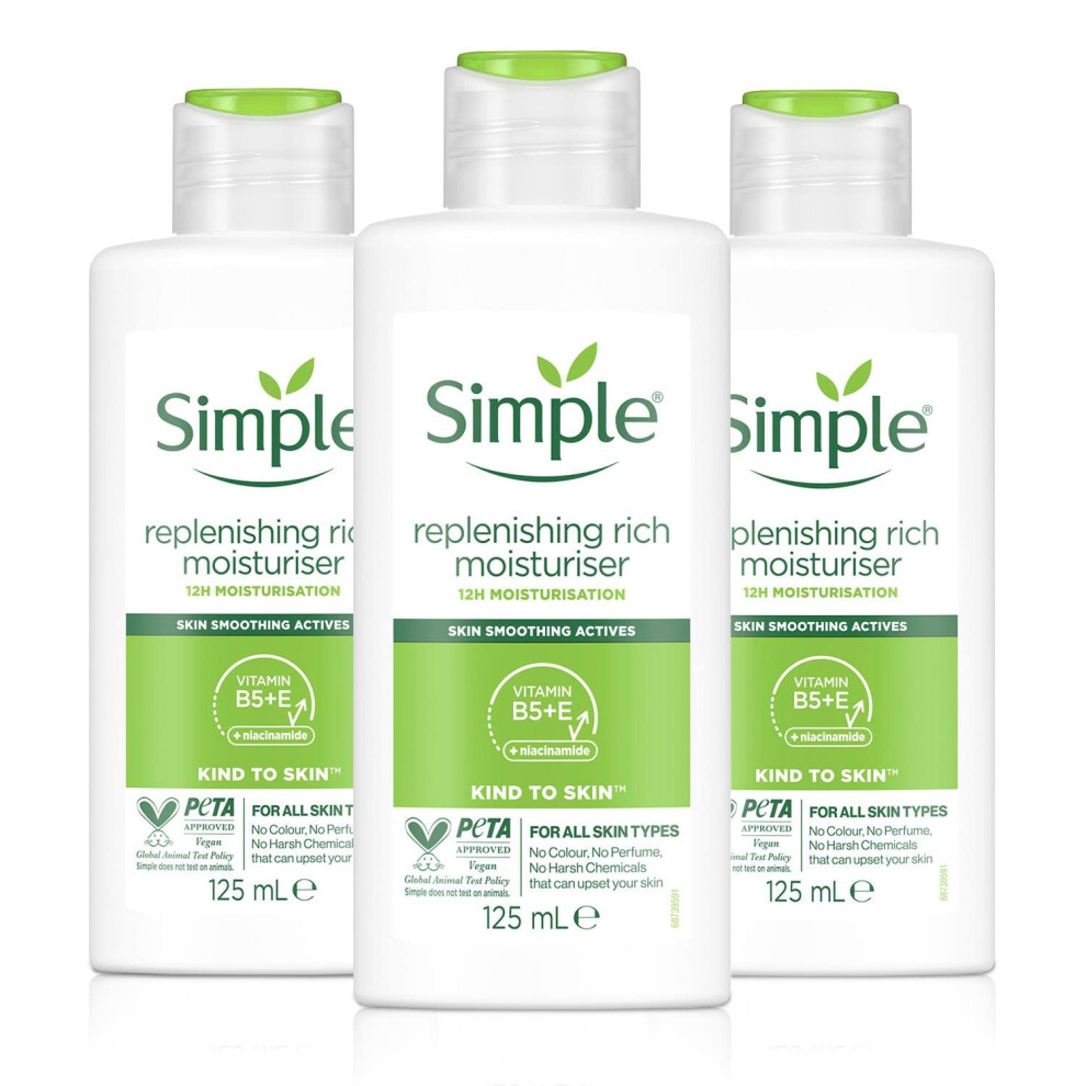 Kind to Skin Replenishing Rich Moisturizer with Skin Smoothing Active for 12 Hours Hydration & Moisturization 125ml, Pack of 3