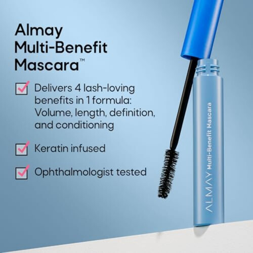 Almay, Multi-Vorteil Mascara, 502, Schwarz, 0,24 fl oz (7 ml) 2