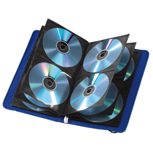 Hama Case for CDs/DVDs 48 Disc Capacity Felt Blue 1