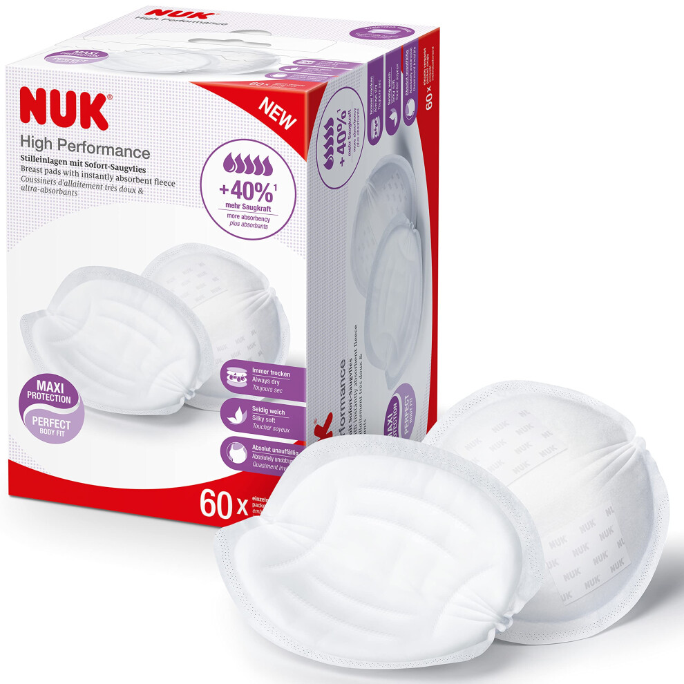 High Performance Breast Pads, Pack of 60, White