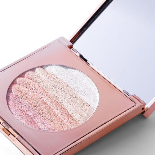 Afterglow Blusher & Highlight Compact - Pink & Gold Glowing Pressed Powder Compact 1