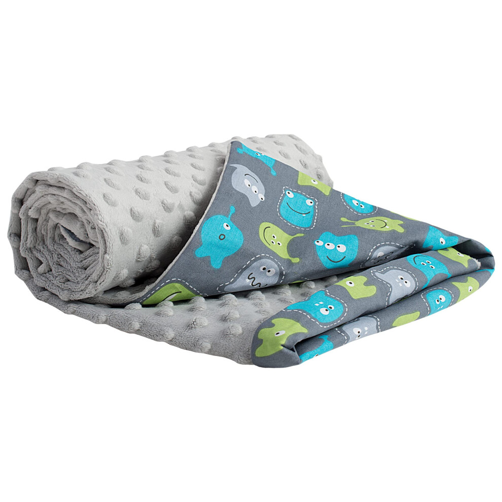 Medi Partners Crawling Blanket For Baby 100 Percent Cotton 75 X 100 Cm Double-Sided Multifunctional Plush Cuddly Blanket For Pushchairs Soft Fluffy