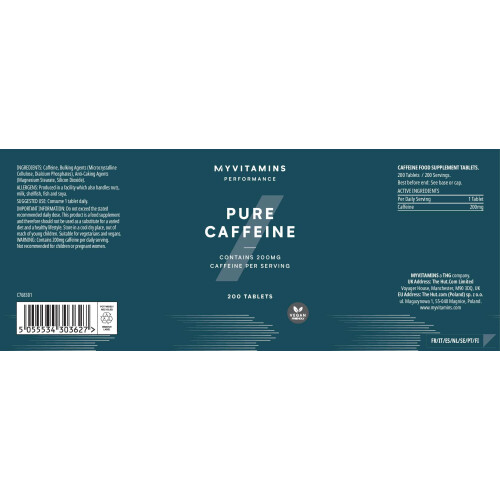 Myprotein MY PROTEIN Pro Caffeine Supplement, 200 mg, 200 Tablets 1