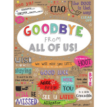 Sloane Graphics Goodbye From All Of Us! Farewell Card, 298mm x 222mm,,Brown