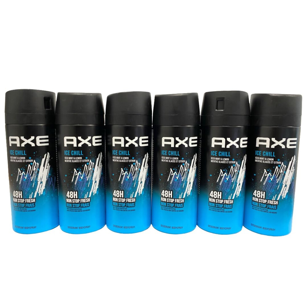 Axe Ice Chill Deodorant / Body Spray Men 48H Fresh 150 Ml Pack Of 6
