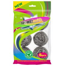 Stainless Steel Scourers – Pack of 6, (HS-130)