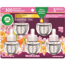 Air Wick Plug in Scented Oil Refill, 5ct, Summer Delights, Air Freshener, Essential Oils