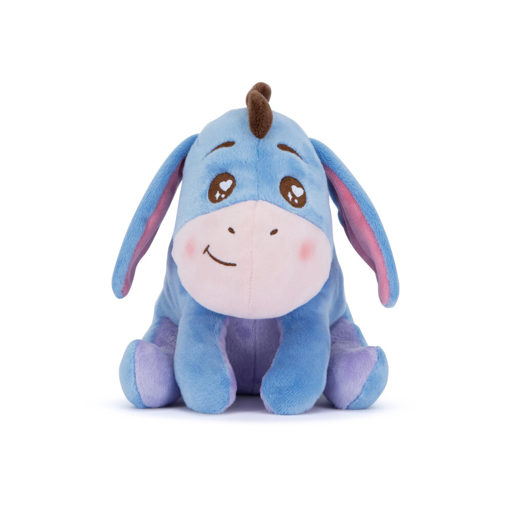 Disney Eeyore 25cm Plush with Twinkle Eyes from Winnie The Pooh, cuddly soft toy for kids and adults for birthday and gift, from 0 years