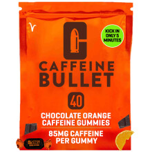 Energy Chews - Chocolate Orange. 40 * 85mg Caffeine Sweets - Faster Kick Than Pills, Gels and Gum. Sport Science for Running, Cycling, Gaming & A Pre