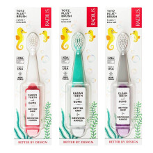 RADIUS Totz Plus Brush Kids Toothbrush Silky Soft BPA Free ADA Accepted Designed for Delicate Teeth & Gums for Children 3 Years & Up - Greypurple/Whi