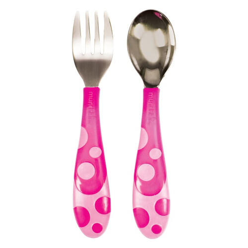Munchkin Toddler Fork and Spoon Set (1 Spoon and 1 Fork ) Assorted colours 2