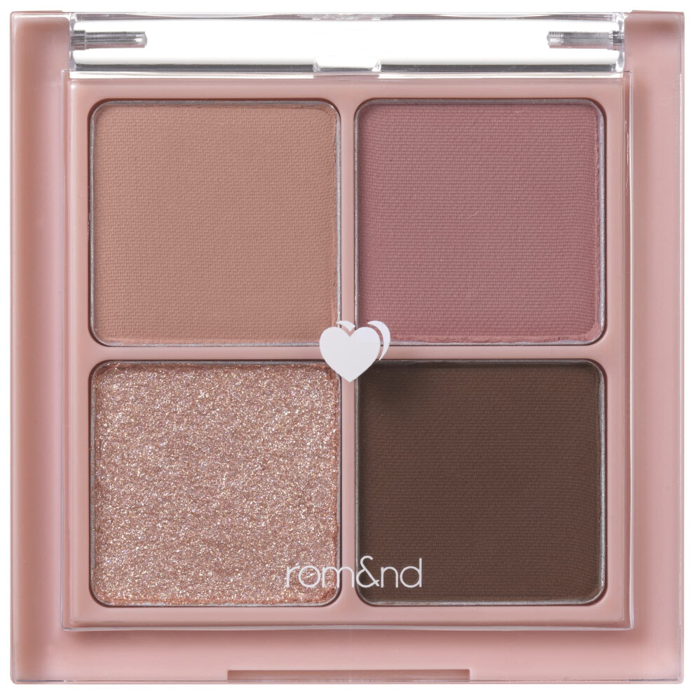 Rom&Nd Better Than Eyes 4 Colorsã£Make Up Eyeshadow Paletteã£Warm Natural Cosmetic Eye Shadowsã£K-Beauty Korean Cosmetics 6G/0.21Oz (02 Dry Rose)