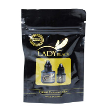 Eyelashes Adhesive for Eyelash Extension - Professional - Ultra Stronger Halt- Long Durability - Various Types - Black - 5ml - Black, Lady Black
