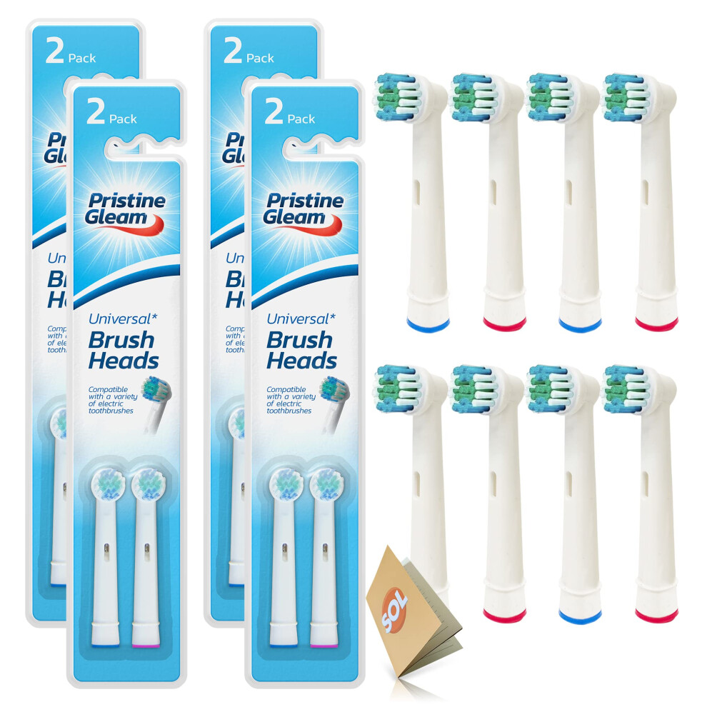 8pk Universal Electric Toothbrush Replacement Heads Compatible with Oral-B Toothbrushes | Durable Electric Toothbrush Head | Electric Toothbrush Heads