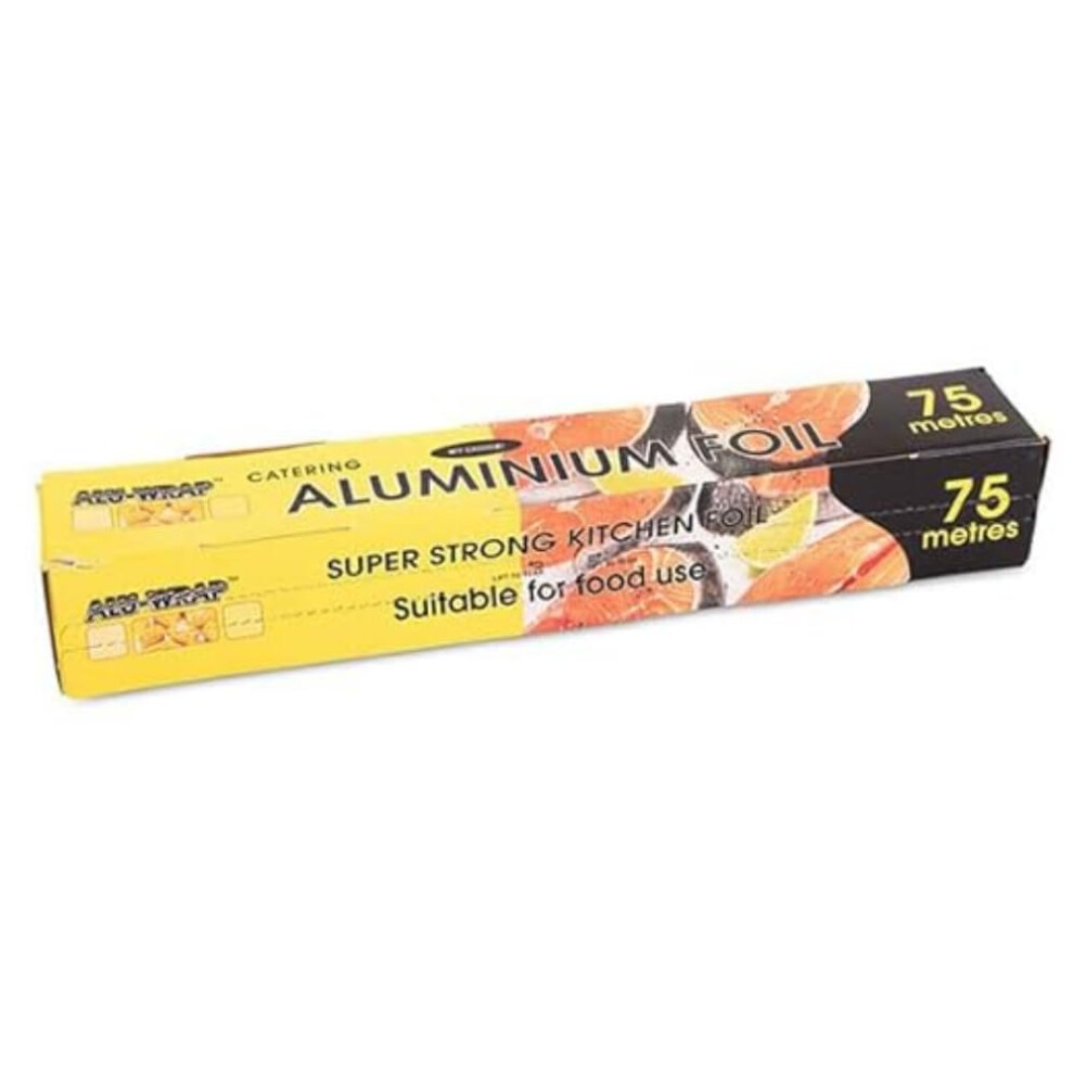 Bar@Drinkstuff Catering Foil 450Mm X 75Meter - Commercial Quality Aluminium Foil Food Wrap - 250Foot