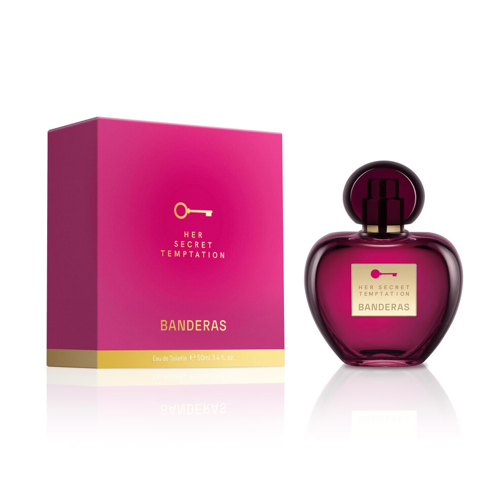 Banderas Perfumes - Her Secret Temptation - Eau de Toilette for Women - Long Lasting - Romantic and Femenine Fragance - Oriental and Sweet Notes -