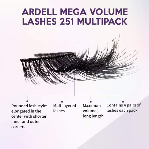 Ardell Ardell Wimpern Mega Volume 251, 1 Pack (4 Paare pro Packung) 1