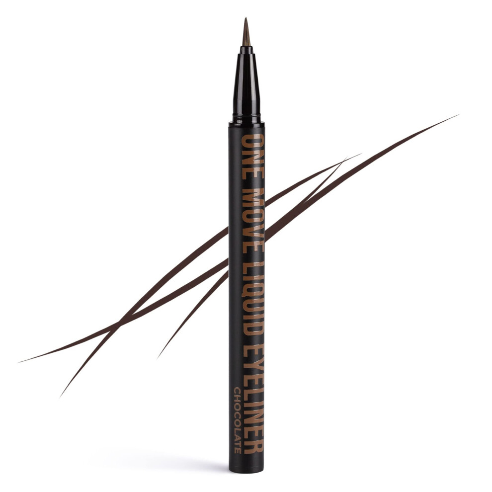Inglot, One Move Liquid Eyeliner, Waterproof Formula, Extremely Durable, Delicate Matte Finish, Eye Makeup, Chocolate, Eyeliner for Perfect