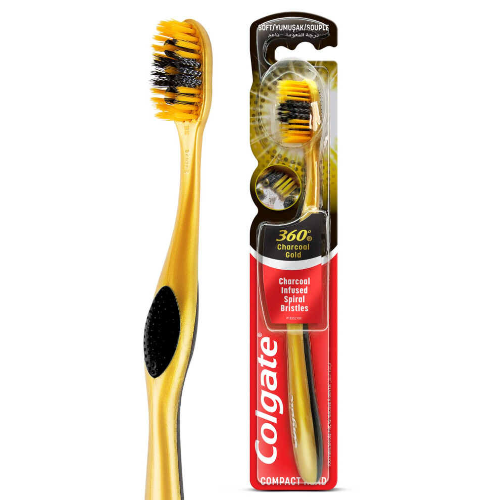 360 Charcoal Gold Toothbrush