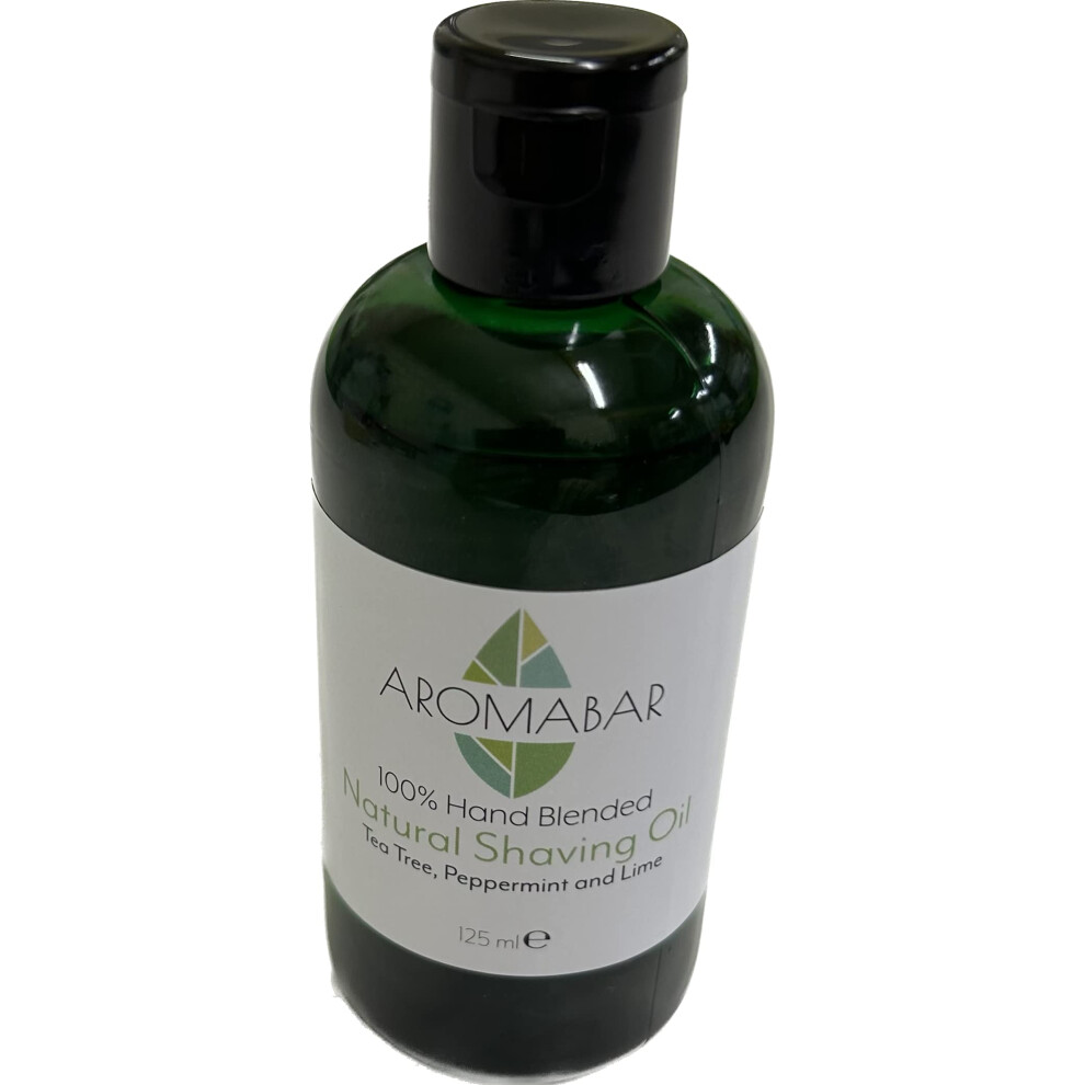 Aromabar Natural Shaving Oil With Tea Tree Peppermint & Lime 125Ml
