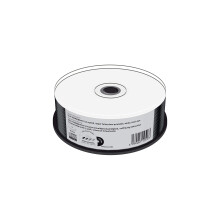 CD-R imprimable, surface noire, 52x, 25 pièces en cake box
