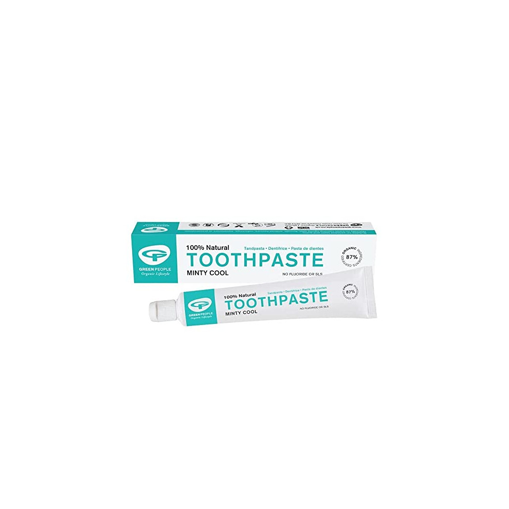 Minty Cool Toothpaste 50ml | 100% Natural Mint Toothpaste for Adults | Certified Organic Dental Care | Fluoride free & SLS free | Toothpaste for