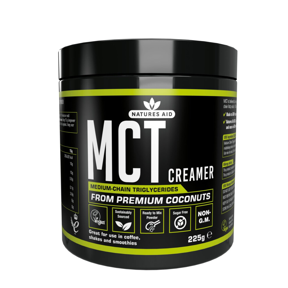 MCT Oil Creamer Powder - Add to Coffee Shakes Smoothies - 100 Percent Premium Coconut Oil Pure Sustainably Sourced Vegan Vegetarian GMP Standards